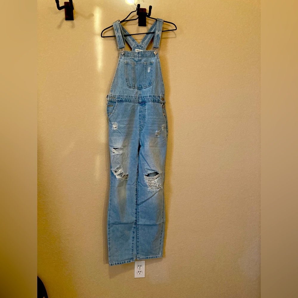 💗Distressed Jean Overalls💗